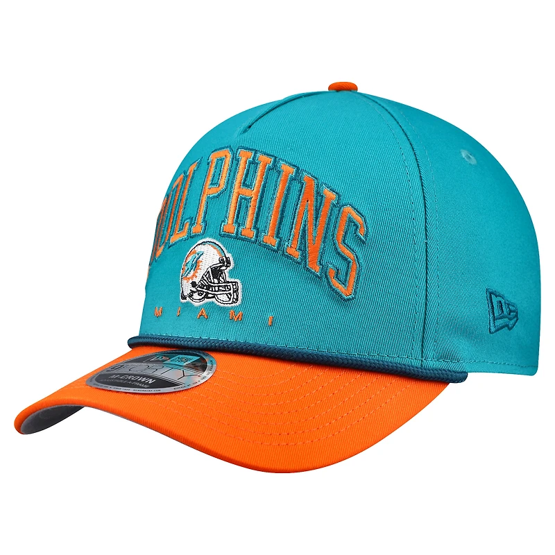 Men's New Era  Aqua Miami Dolphins  Arch COOLERA 9FORTY A-Frame Adjustable Hat