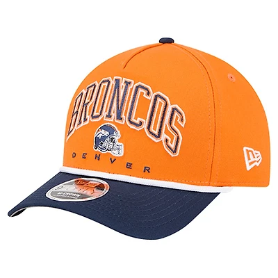 Men's New Era  Orange Denver Broncos  Arch 9FORTY A-Frame Adjustable Hat