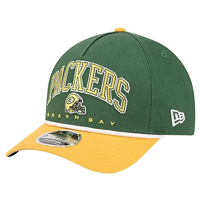 Men's New Era  Green Green Bay Packers  Arch 9FORTY A-Frame Adjustable Hat