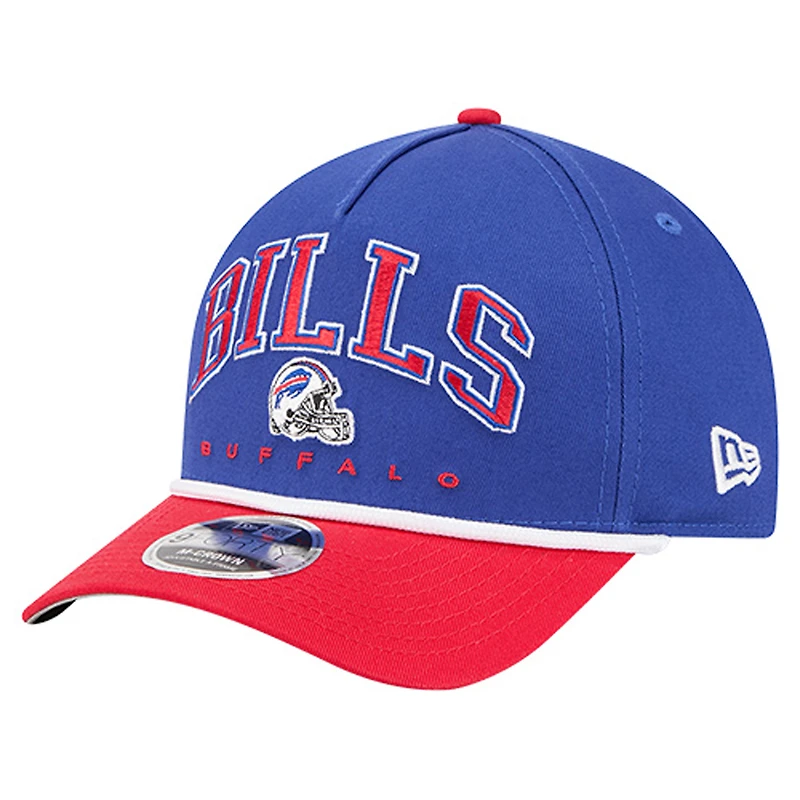 Men's New Era  Royal Buffalo Bills  Arch 9FORTY A-Frame Adjustable Hat