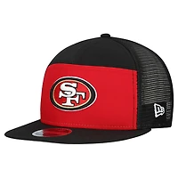 Men's New Era Scarlet/Black San Francisco 49ers Outdoor Split Panel 9FIFTY Snapback Hat