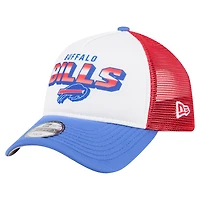 Youth New Era  White/Royal Buffalo Bills Streak 9FORTY A-Frame Adjustable Hat