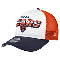 Youth New Era  White/Navy Chicago Bears Streak 9FORTY A-Frame Adjustable Hat