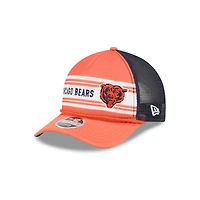 Men's New Era  Orange Chicago Bears Bear Linear A-Frame 9FORTY Adjustable Hat