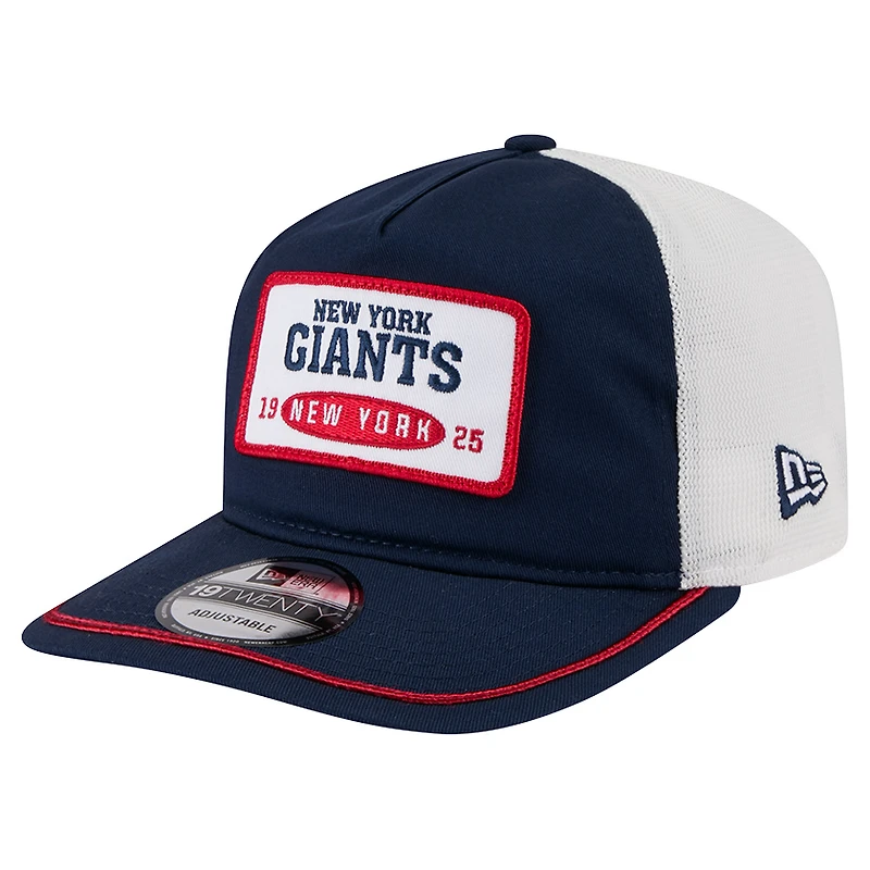 Men's New Era Navy/White New York Giants Patch 19TWENTY Adjustable Hat