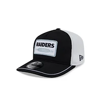 Men's New Era Black/White Las Vegas Raiders Patch 19TWENTY Adjustable Hat