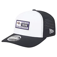 Men's New Era  White/Black Baltimore Ravens Established Patch 9SEVENTY Adjustable Hat