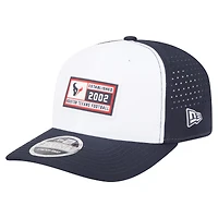 Men's New Era  White/Navy Houston Texans Established Patch 9SEVENTY Adjustable Hat