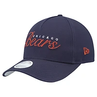 Women's New Era  Navy Chicago Bears Bear Metallic 9FORTY M-Crown A-Frame Adjustable Hat