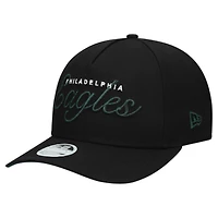 Women's New Era  Black Philadelphia Eagles  Metallic 9FORTY M-Crown A-Frame Adjustable Hat