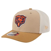 Men's New Era Light Beige Chicago Bears Bear Two-Tone Trucker 9SEVENTY Adjustable Hat