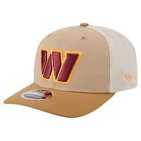 Men's New Era Light Beige Washington Commanders  Two-Tone Trucker 9SEVENTY Adjustable Hat