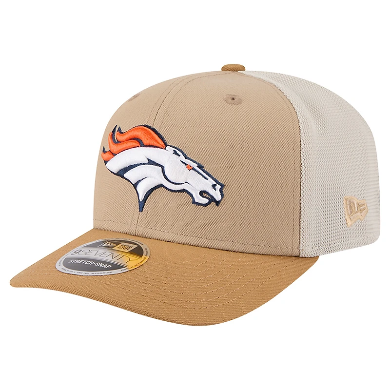 Men's New Era Light Beige Denver Broncos  Two-Tone Trucker 9SEVENTY Adjustable Hat