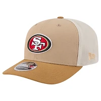 Men's New Era Light Beige San Francisco 49ers  Two-Tone Trucker 9SEVENTY Adjustable Hat