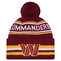 Men's New Era Burgundy Washington Commanders Classic Cuffed Knit Hat with Pom