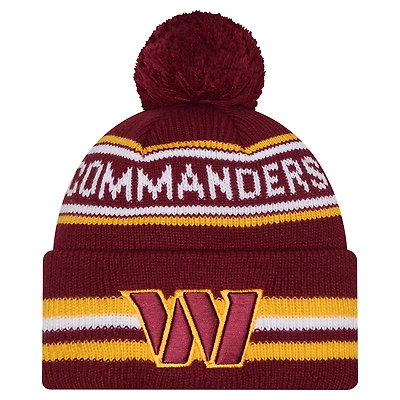 Men's New Era Burgundy Washington Commanders Classic Cuffed Knit Hat with Pom