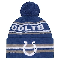 Men's New Era Royal Indianapolis Colts Classic Cuffed Knit Hat with Pom