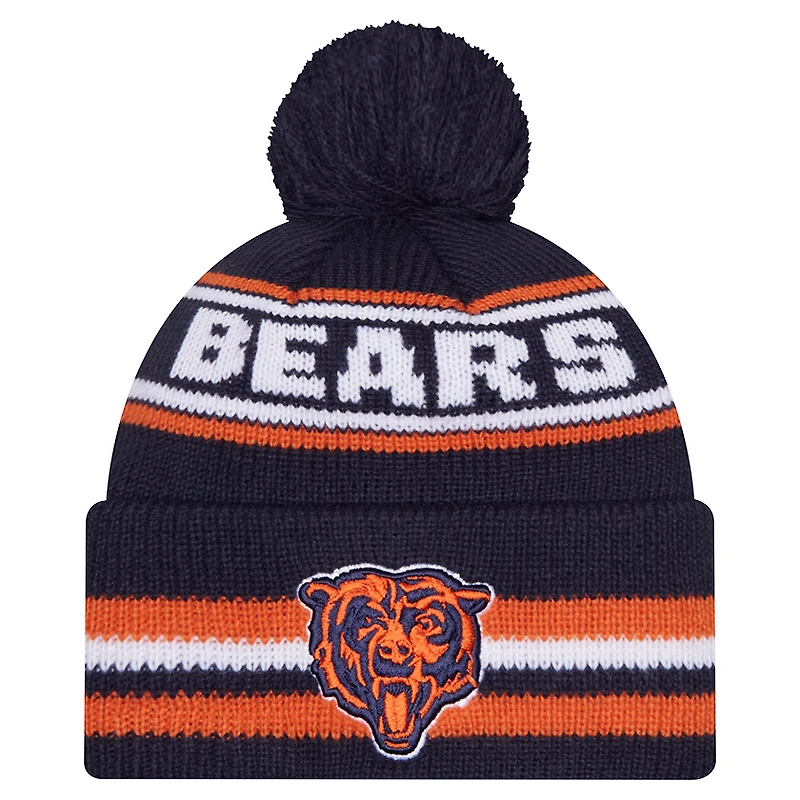 Men's New Era Navy Chicago Bears Classic Cuffed Knit Hat with Pom
