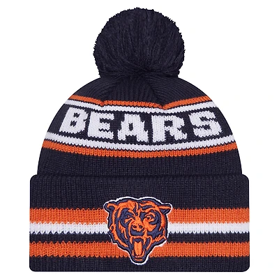 Men's New Era Navy Chicago Bears Classic Cuffed Knit Hat with Pom