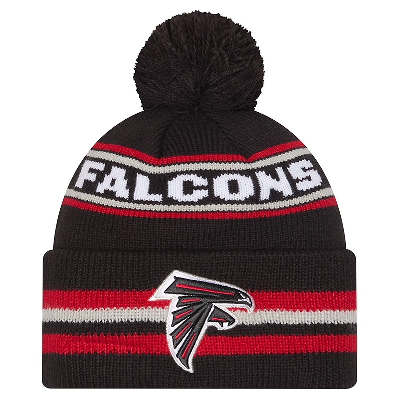 Men's New Era Black Atlanta Falcons Classic Cuffed Knit Hat with Pom