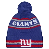 Men's New Era Royal New York Giants Classic Cuffed Knit Hat with Pom