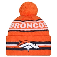 Men's New Era Orange Denver Broncos Classic Cuffed Knit Hat with Pom