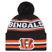 Men's New Era Black Cincinnati Bengals Classic Cuffed Knit Hat with Pom