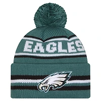 Men's New Era Midnight Green Philadelphia Eagles Classic Cuffed Knit Hat with Pom