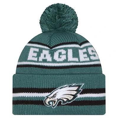 Men's New Era Midnight Green Philadelphia Eagles Classic Cuffed Knit Hat with Pom