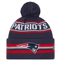 Men's New Era Navy New England Patriots Classic Cuffed Knit Hat with Pom