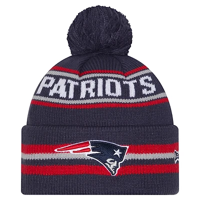 Men's New Era Navy New England Patriots Classic Cuffed Knit Hat with Pom