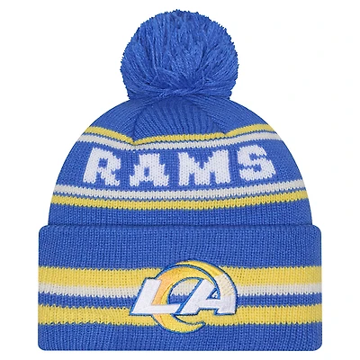 Men's New Era Royal Los Angeles Rams Classic Cuffed Knit Hat with Pom