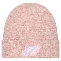 Women's New Era Pink Philadelphia Eagles Metallic Cuffed Knit Hat