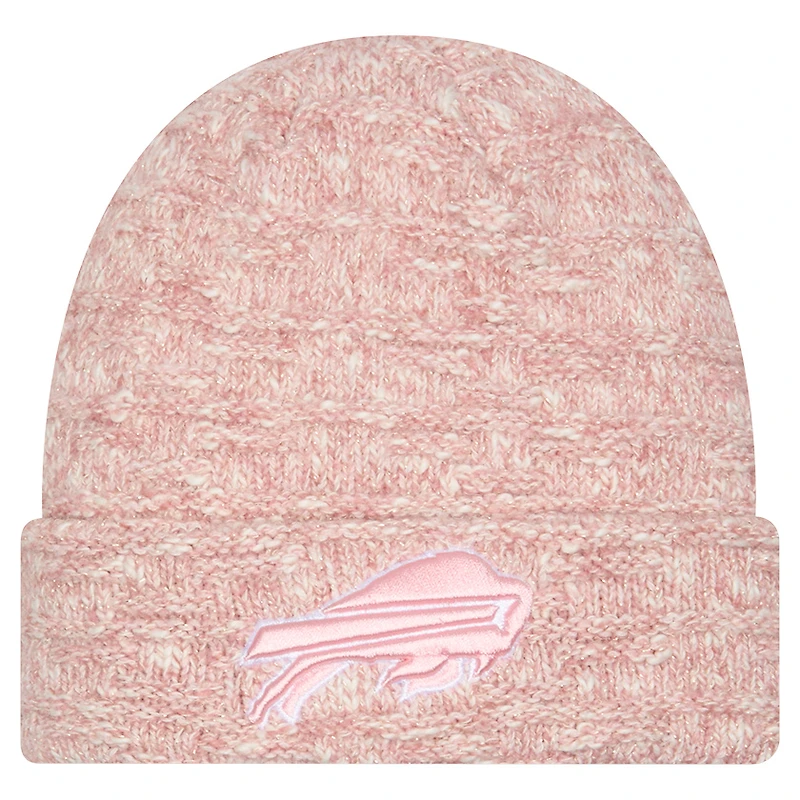 Women's New Era Pink Buffalo Bills Metallic Cuffed Knit Hat