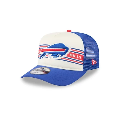 Men's New Era  Cream/Royal Buffalo Bills Banner A-Frame 9FIFTY Trucker Snapback Hat