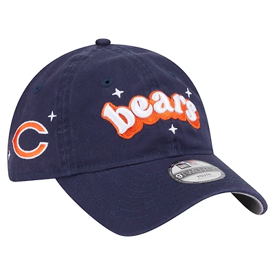 Girls Youth New Era  Navy Chicago Bears Cheer 9TWENTY Adjustable Hat