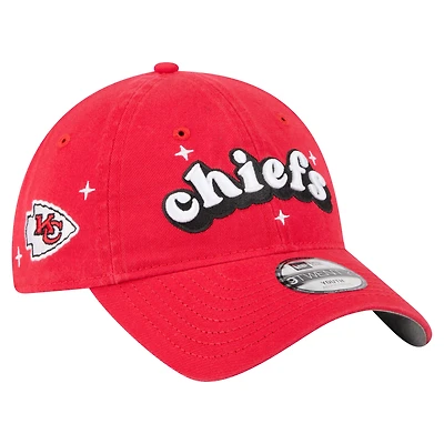 Girls Youth New Era  Red Kansas City Chiefs Cheer 9TWENTY Adjustable Hat