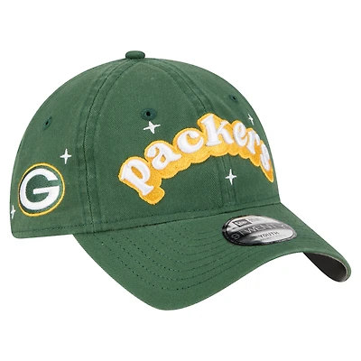 Girls Youth New Era  Green Green Bay Packers Cheer 9TWENTY Adjustable Hat