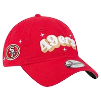 Girls Youth New Era  Scarlet San Francisco 49ers Cheer 9TWENTY Adjustable Hat