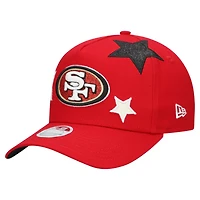 Women's New Era  Scarlet San Francisco 49ers  Stardom A-Frame 9FORTY Adjustable Hat