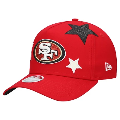 Women's New Era  Scarlet San Francisco 49ers  Stardom A-Frame 9FORTY Adjustable Hat