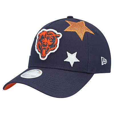 Women's New Era  Navy Chicago Bears Bear Stardom 9FORTY A-Frame Adjustable Hat