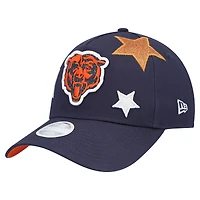Women's New Era  Navy Chicago Bears Bear Stardom 9FORTY A-Frame Adjustable Hat