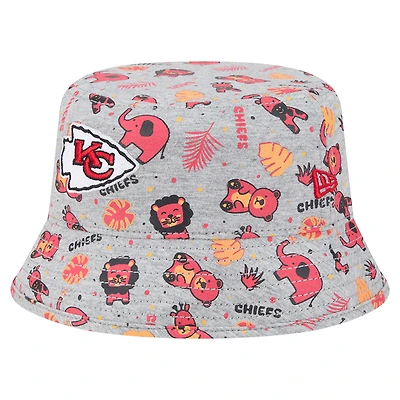 Infant New Era  Gray Kansas City Chiefs Animal Bucket Hat