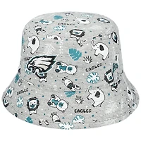Infant New Era  Gray Philadelphia Eagles Animal Bucket Hat