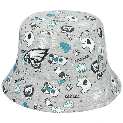 Infant New Era  Gray Philadelphia Eagles Animal Bucket Hat