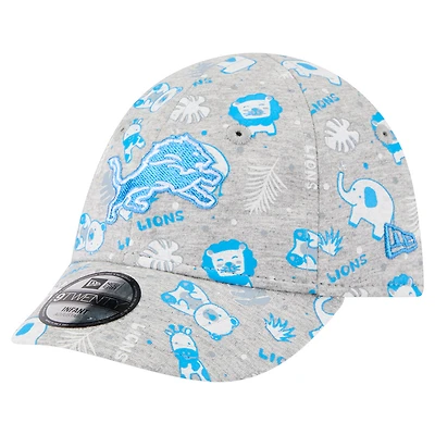 Infant New Era  Gray Detroit Lions Animal 9TWENTY Adjustable Hat