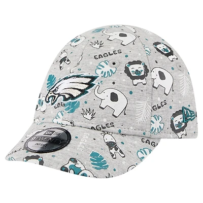 Infant New Era  Gray Philadelphia Eagles Animal 9TWENTY Adjustable Hat
