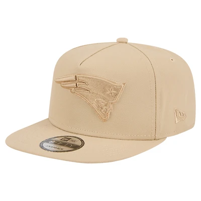 Men's New Era Light Beige New England Patriots Color Pack A-Frame 9FIFTY Snapback Hat