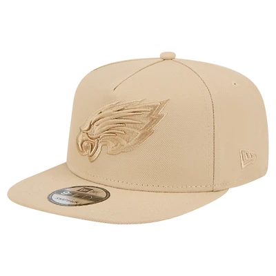Men's New Era Light Beige Philadelphia Eagles Color Pack A-Frame 9FIFTY Snapback Hat